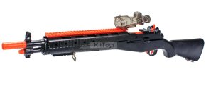 KiiToys® Combat Toy Gun M14 Sniper Rifle Foam Dart and Water Pellet Blaster Black [ Sniper Hero ]